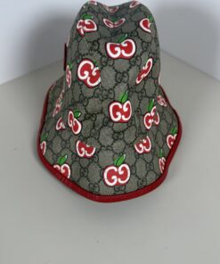 Gucci GG Supreme Monogram Les Pommes Apple Bucket Hat - Image 3