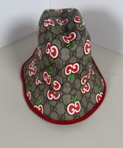 Gucci GG Supreme Monogram Les Pommes Apple Bucket Hat - Image 5