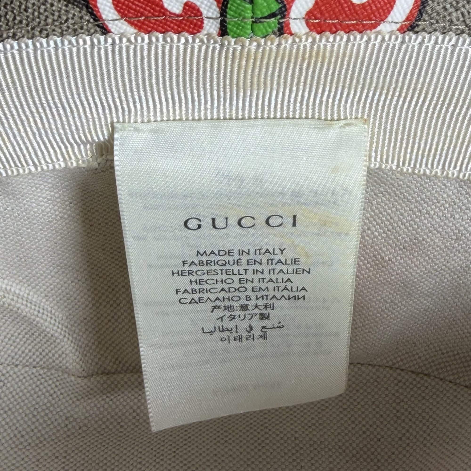 Gucci GG Supreme Monogram Les Pommes Apple Bucket Hat - Image 6