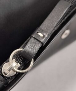 Coach Hamptons Black Leather White Contrast Stitch Long Flap Wallet - Image 10