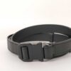 Christian Dior Men's Matte Black CD Quick-Release Tactical Buckle Grained Leather Belt