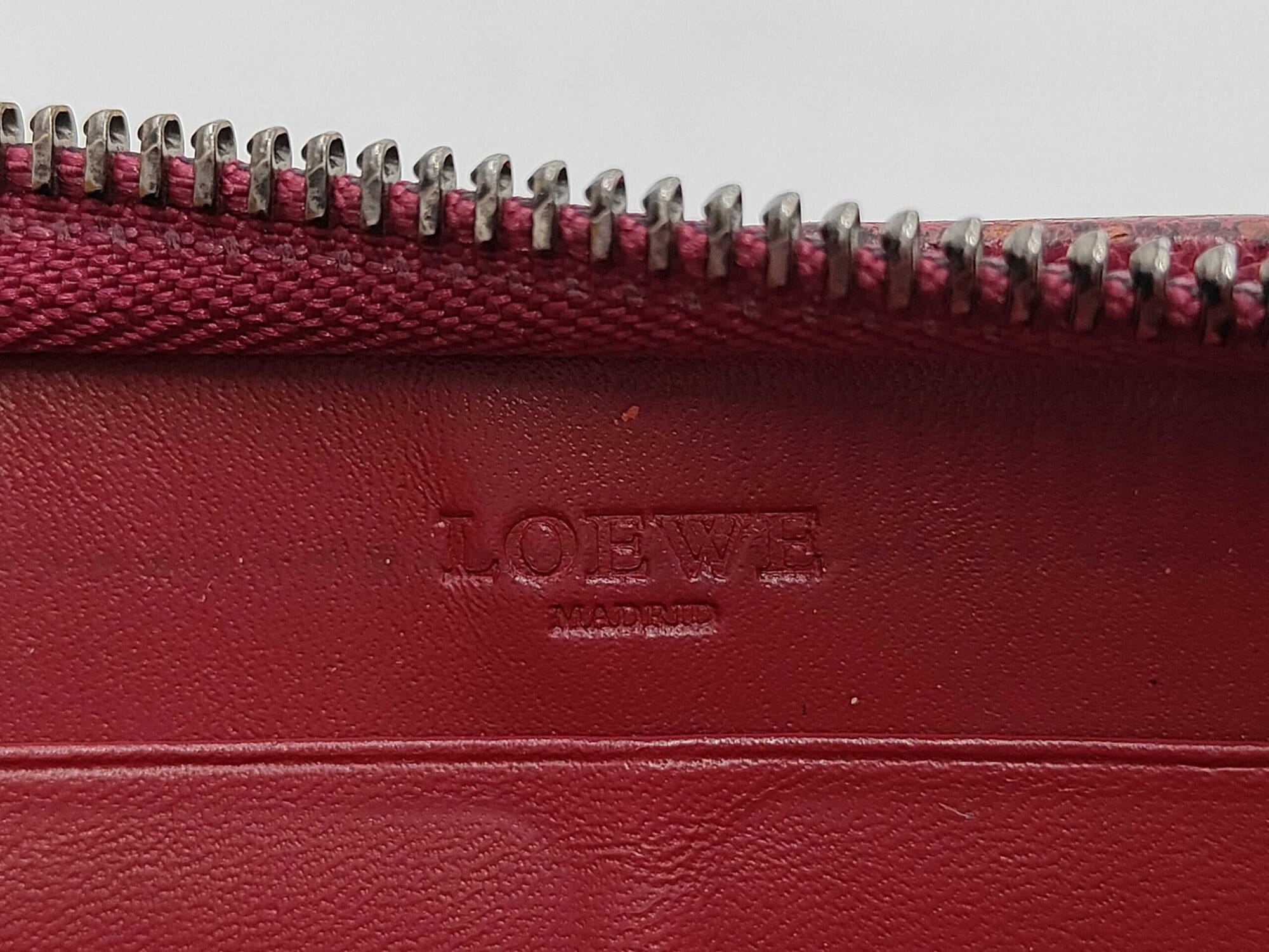 Loewe Coral Red Amazona Cadena Anagram Zip-Around Wallet, additional view 7