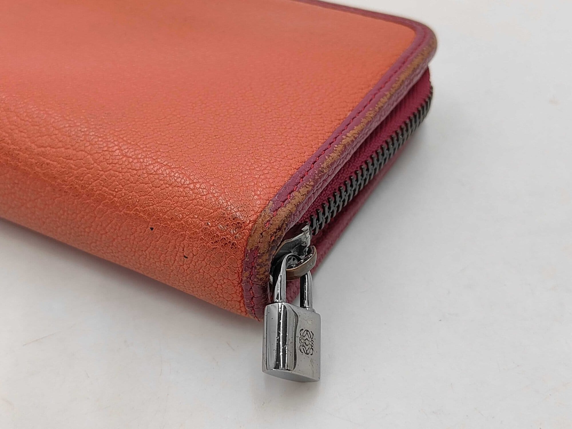 Loewe Coral Red Amazona Cadena Anagram Zip-Around Wallet, additional view 3