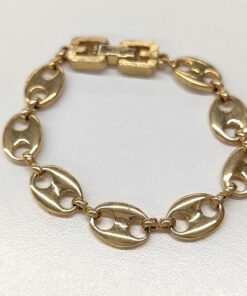 Givenchy Gold-Tone Mariner Anchor Link Fold-Over Clasp Bracelet