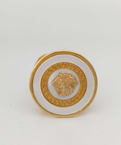 Gianni Versace Medusa Greek Key Scarf Ring