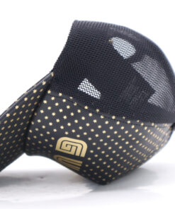 Gucci Black Lambskin GUCCY Star Print Mesh Trucker Baseball Cap, additional view 3