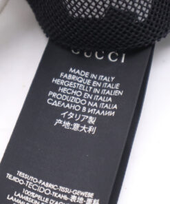 Gucci Black Lambskin GUCCY Star Print Mesh Trucker Baseball Cap, additional view 10