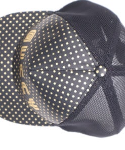 Gucci Black Lambskin GUCCY Star Print Mesh Trucker Baseball Cap, additional view 4