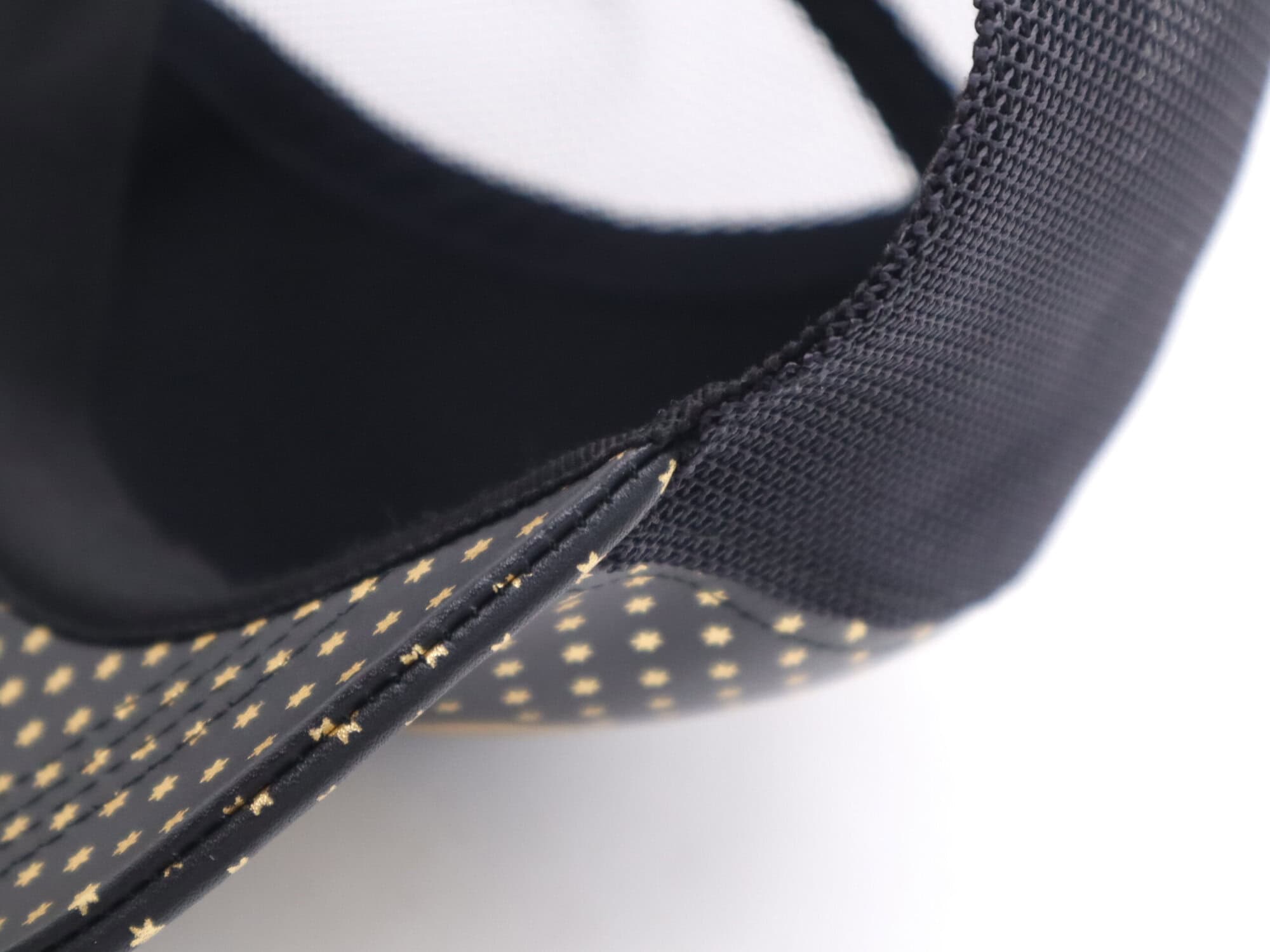 Gucci Black Lambskin GUCCY Star Print Mesh Trucker Baseball Cap, additional view 7