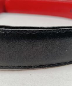 Bally Black & Red Reversible Grained Leather B-Logo Buckle Belt 70/28, additional view 8