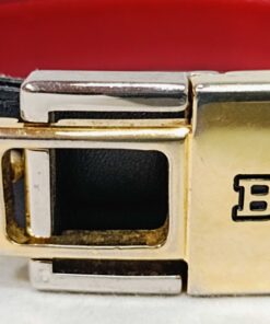 Bally Black & Red Reversible Grained Leather B-Logo Buckle Belt 70/28, additional view 2