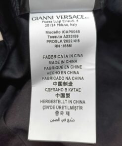 Versace Black Cotton Gianni Script Embroidered Baseball Cap Size 57, additional view 8