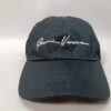 Versace Black Cotton Gianni Script Embroidered Baseball Cap Size 57