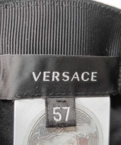 Versace Black Cotton Gianni Script Embroidered Baseball Cap Size 57, additional view 6