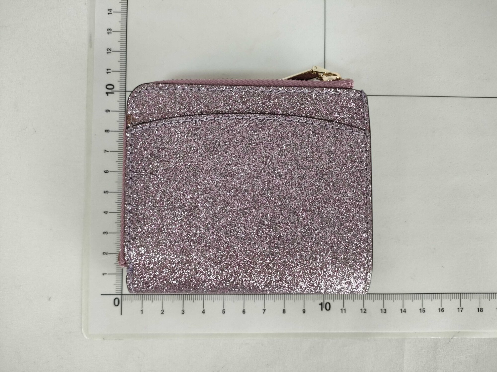 Kate Spade Burgess Court Mica Rose Gold Glitter Compact Bifold Wallet, additional view 2