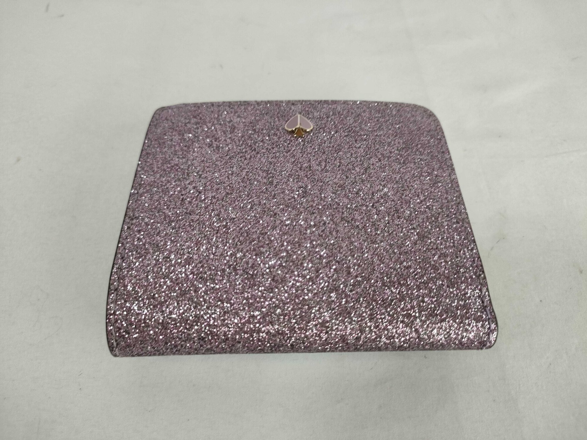 Kate Spade Burgess Court Mica Rose Gold Glitter Compact Bifold Wallet, additional view 3