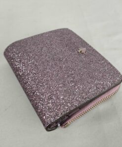 Kate Spade Burgess Court Mica Rose Gold Glitter Compact Bifold Wallet, additional view 4
