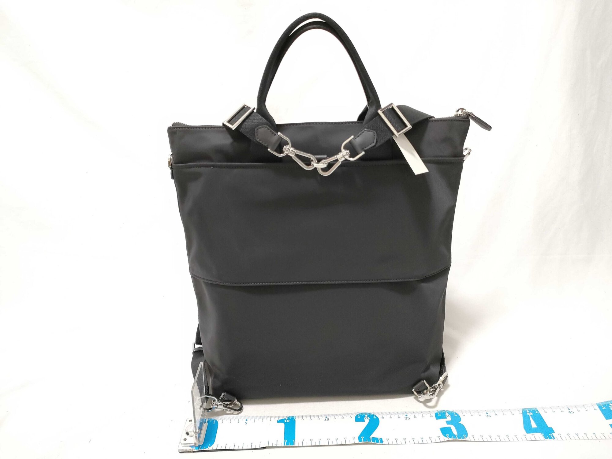 Kate Spade Black KSNYL Recycled Nylon Sam Convertible Laptop Backpack Tote - Image 2