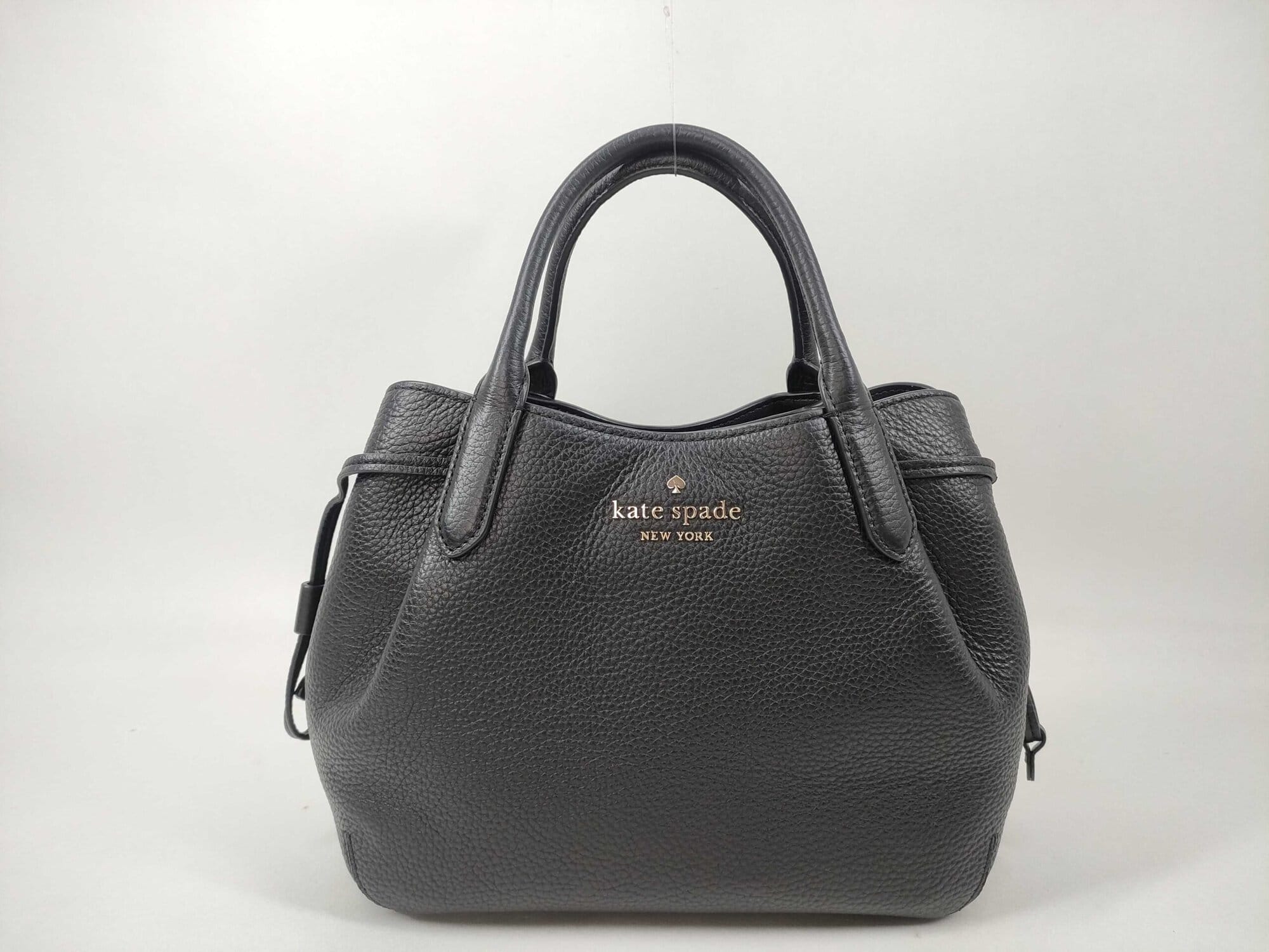 Kate Spade Black Pebbled Leather Dumpling Small Satchel Crossbody Bag