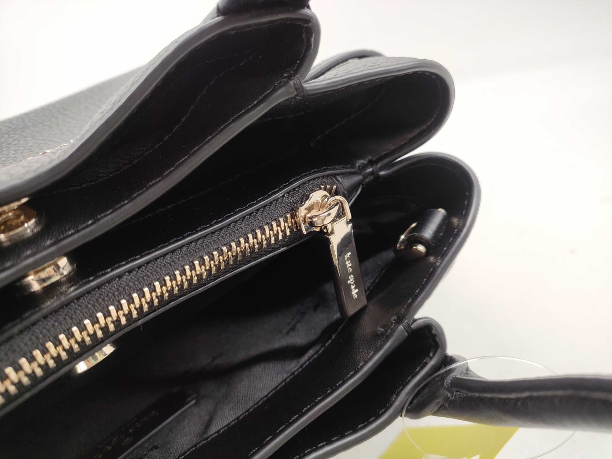 Kate Spade Black Pebbled Leather Dumpling Small Satchel Crossbody Bag - Image 7