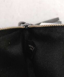 Coach Black & Gray Signature Mini Jacquard Leather-Trim Corner-Zip Wristlet - Image 9