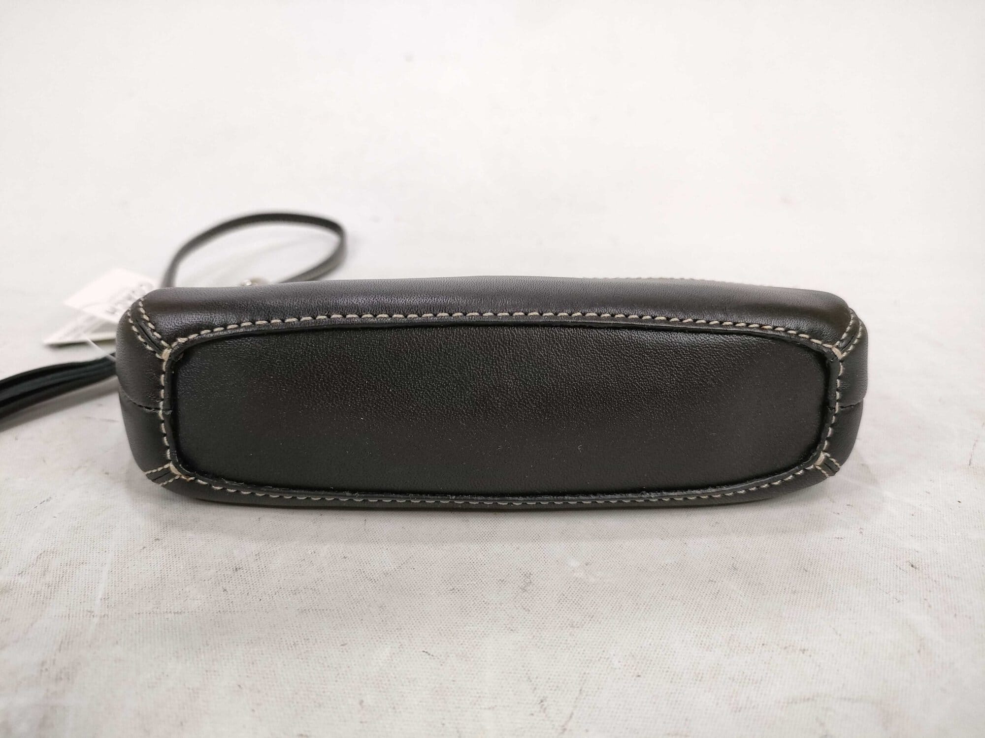 Coach Black & Gray Signature Mini Jacquard Leather-Trim Corner-Zip Wristlet - Image 8