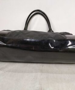 Tory Burch Black Nylon Patent Leather Trim Ella Small Tote Bag - Image 8