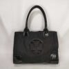 Tory Burch Black Nylon Patent Leather Trim Ella Small Tote Bag