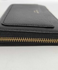 Kate Spade New York Eva Black Pebbled Leather Large Zip-Around Continental Wallet, additional view 3