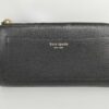 Kate Spade New York Eva Black Pebbled Leather Large Zip-Around Continental Wallet