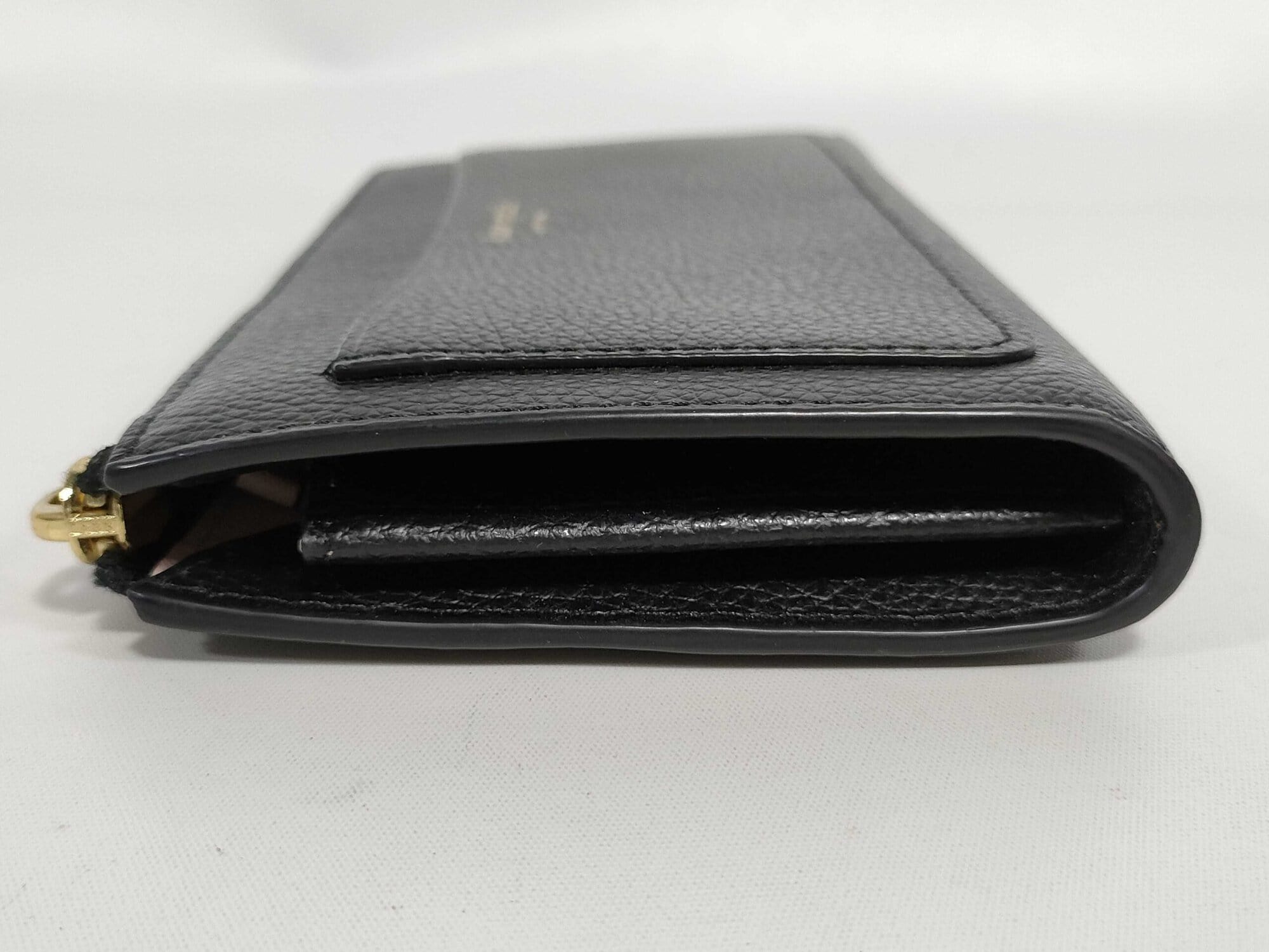 Kate Spade New York Eva Black Pebbled Leather Large Zip-Around Continental Wallet, additional view 6