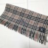 Vintage Burberrys of London Gray House Check 100% Pure Wool Oversized Scarf Shawl
