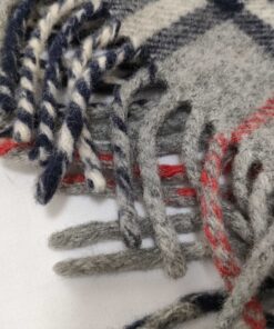 Vintage Burberrys of London Gray House Check 100% Pure Wool Oversized Scarf Shawl, additional view 9