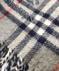 Vintage Burberrys of London Gray House Check 100% Pure Wool Oversized Scarf Shawl, additional view 6