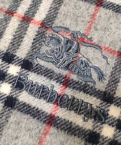 Vintage Burberrys of London Gray House Check 100% Pure Wool Oversized Scarf Shawl, additional view 8
