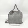 Stella McCartney Light Gray Shaggy Deer Faux Suede Tiny Falabella Tote Bag