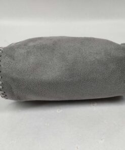 Stella McCartney Light Gray Shaggy Deer Faux Suede Tiny Falabella Tote Bag - Image 7