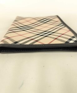 Burberry Vintage Camel House Check Canvas Leather Passport Holder Wallet, additional view 3