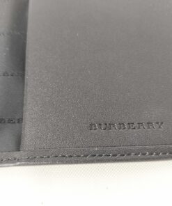 Burberry Vintage Camel House Check Canvas Leather Passport Holder Wallet, additional view 5