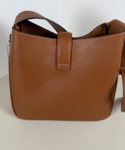 Coach Saddle Brown Refined Pebble Leather Hadley Convertible Crossbody Bag - Image 7