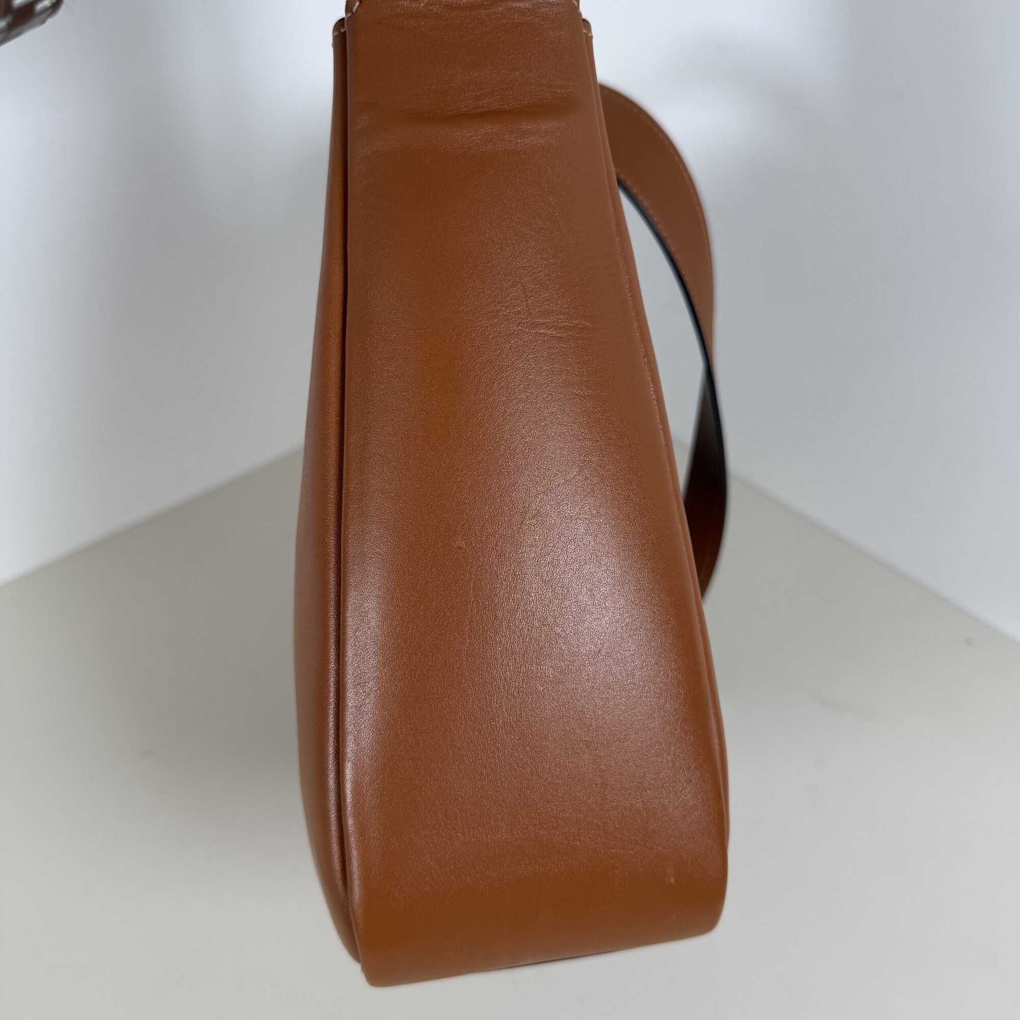 Coach Saddle Brown Refined Pebble Leather Hadley Convertible Crossbody Bag - Image 6