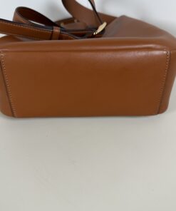 Coach Saddle Brown Refined Pebble Leather Hadley Convertible Crossbody Bag - Image 5