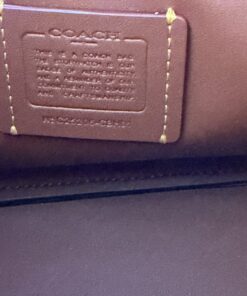 Coach Saddle Brown Refined Pebble Leather Hadley Convertible Crossbody Bag - Image 4