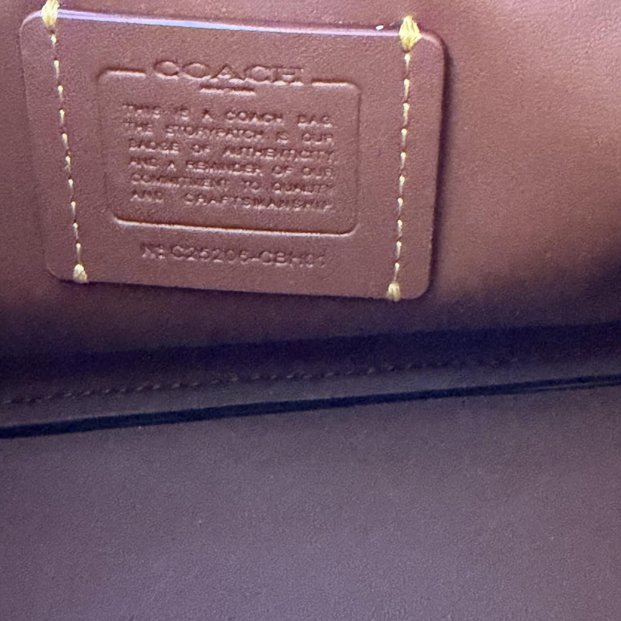 Coach Saddle Brown Refined Pebble Leather Hadley Convertible Crossbody Bag - Image 4
