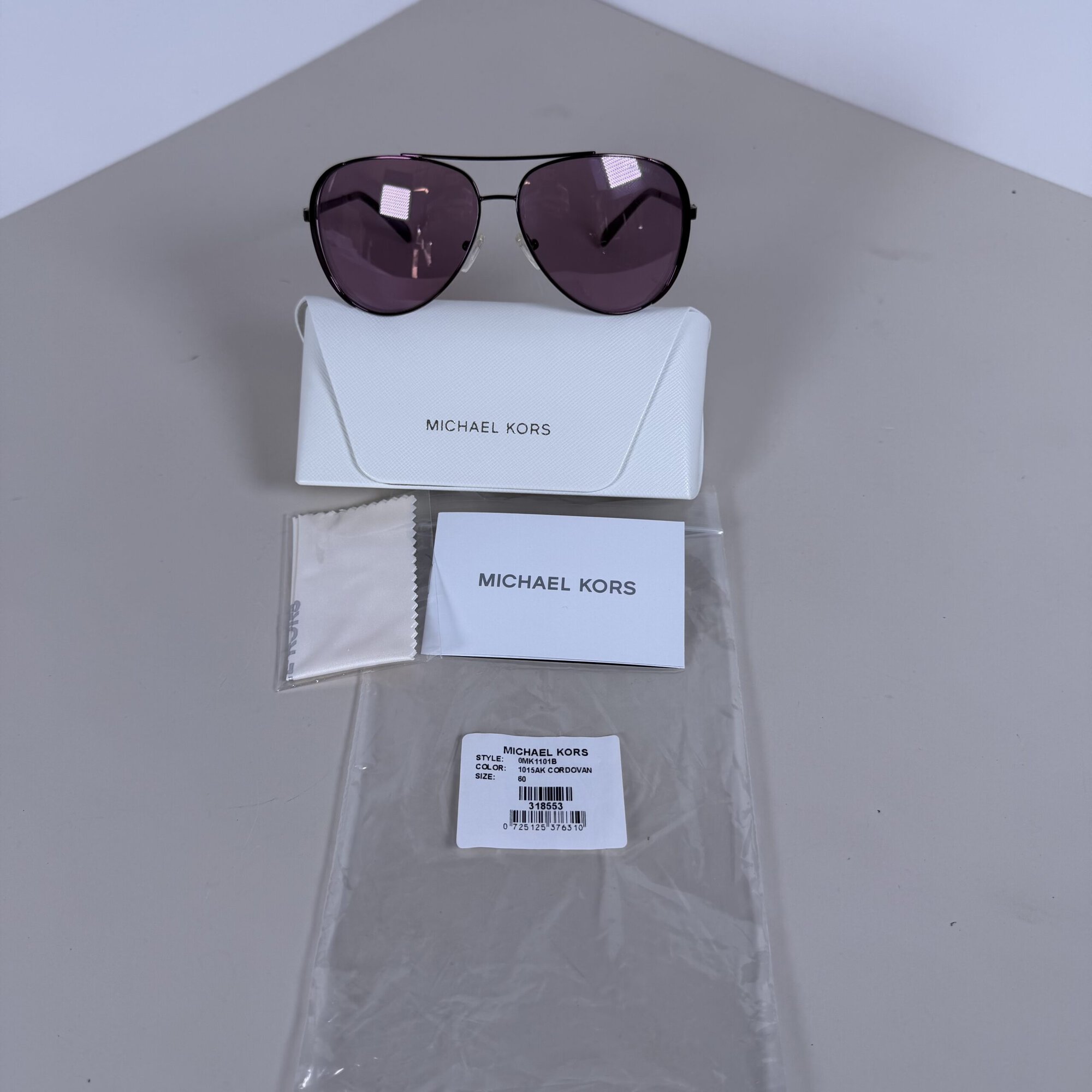 Michael Kors Chelsea Bright 1015AK Cordovan Aviator Full Rim Women's Sunglasses - Image 2