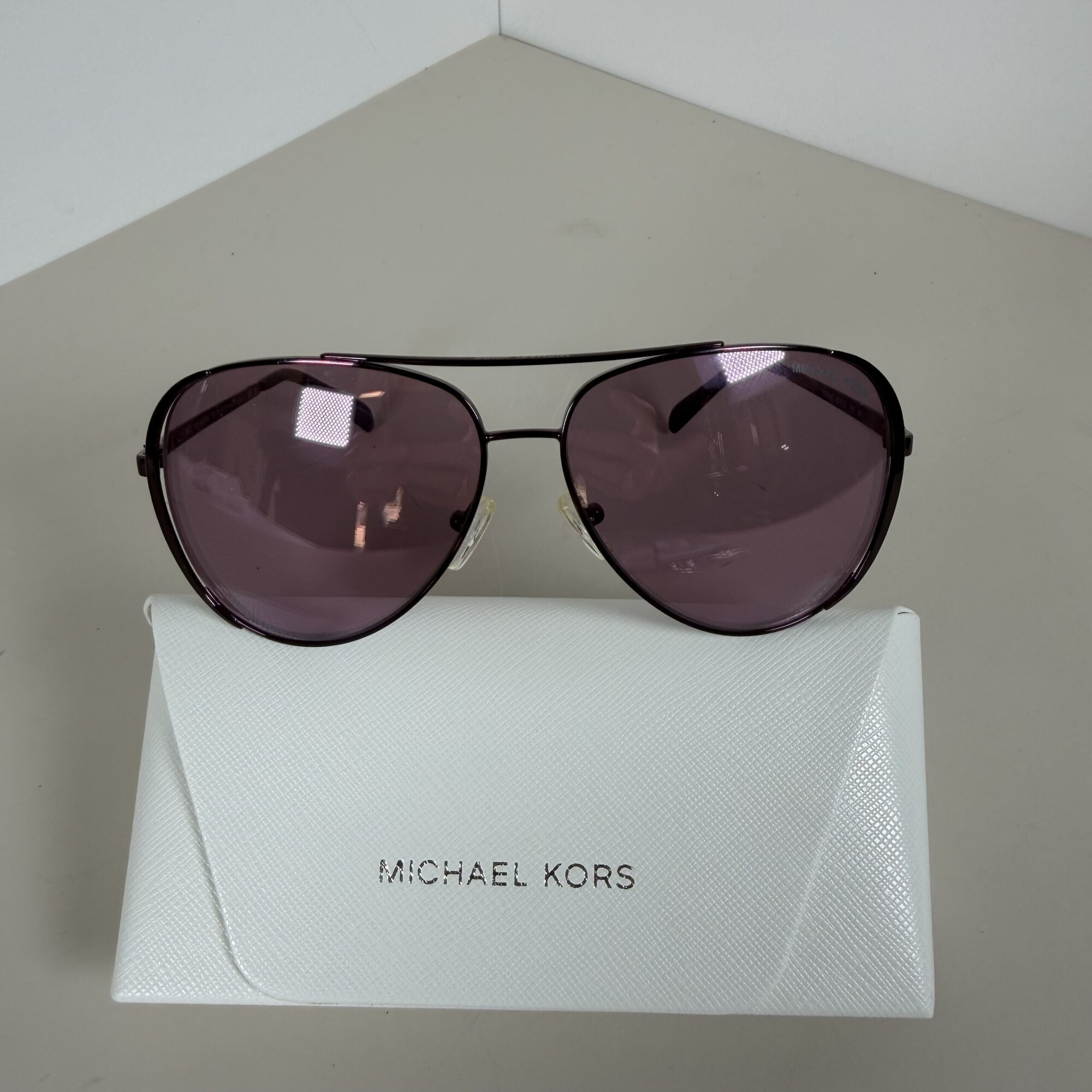 Michael Kors Chelsea Bright 1015AK Cordovan Aviator Full Rim Women's Sunglasses
