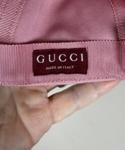 Gucci Pink Cotton Star Embroidered Logo "Pecchi" Baseball Cap Hat - Image 7