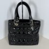Dior Black Ultratglossy Patent Calfskin Cannage Medium Lady Dior Bag