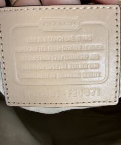 Coach Tan Saffiano Leather Peyton Cora Domed Satchel Bag - Image 7