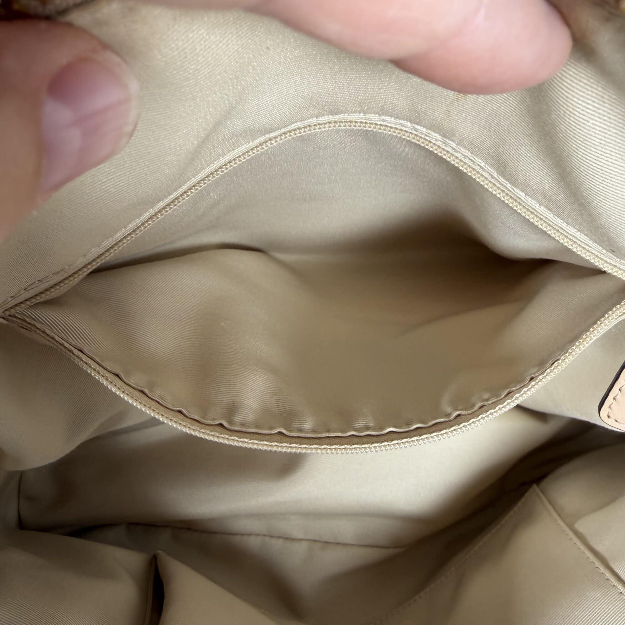 Coach Tan Saffiano Leather Peyton Cora Domed Satchel Bag - Image 9